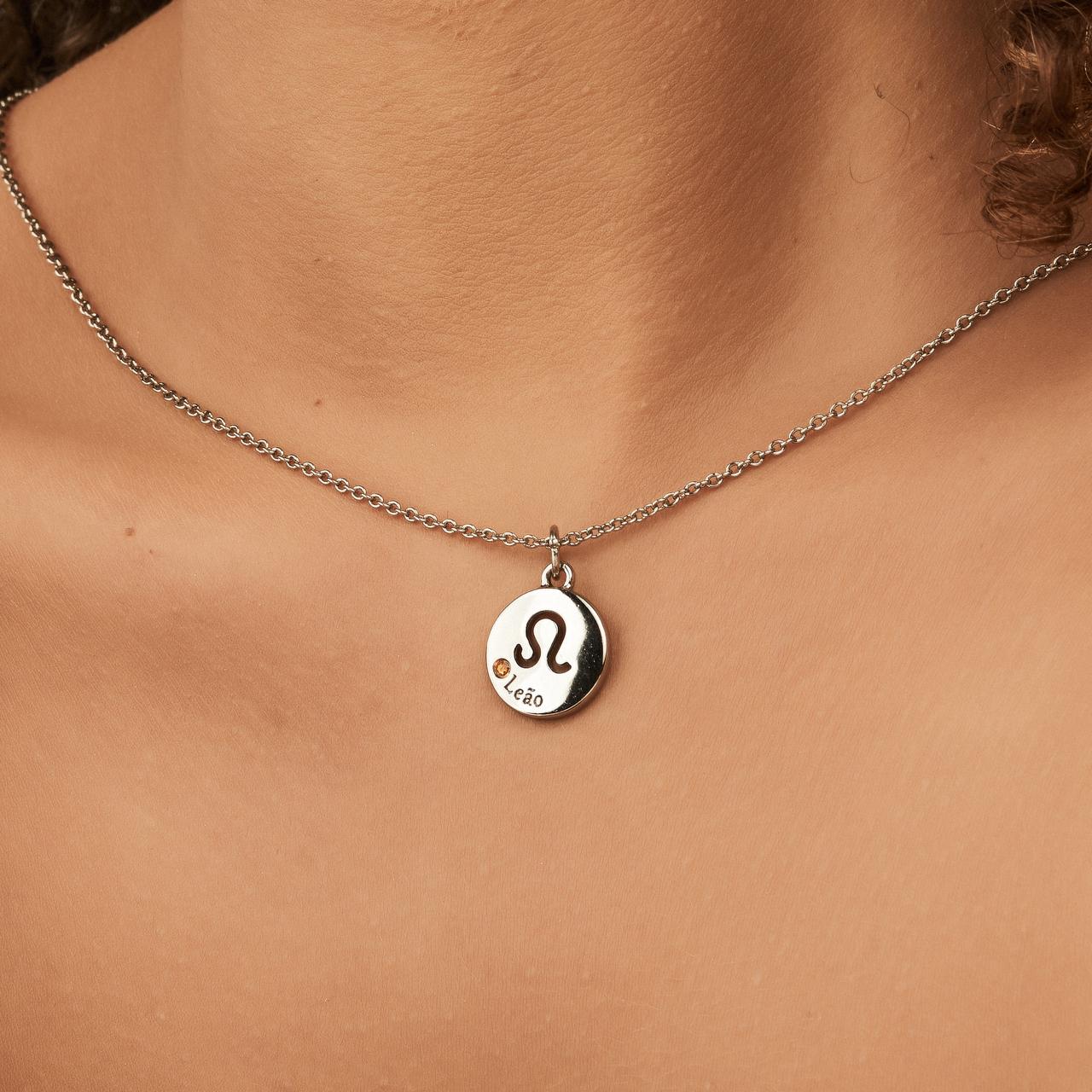 Pingente Signo Leão Prata