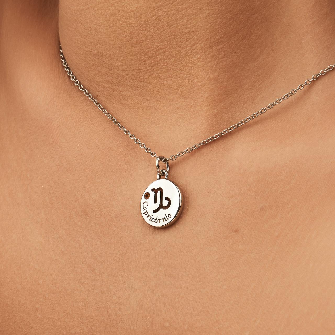 Pingente Signo Capricórnio Prata
