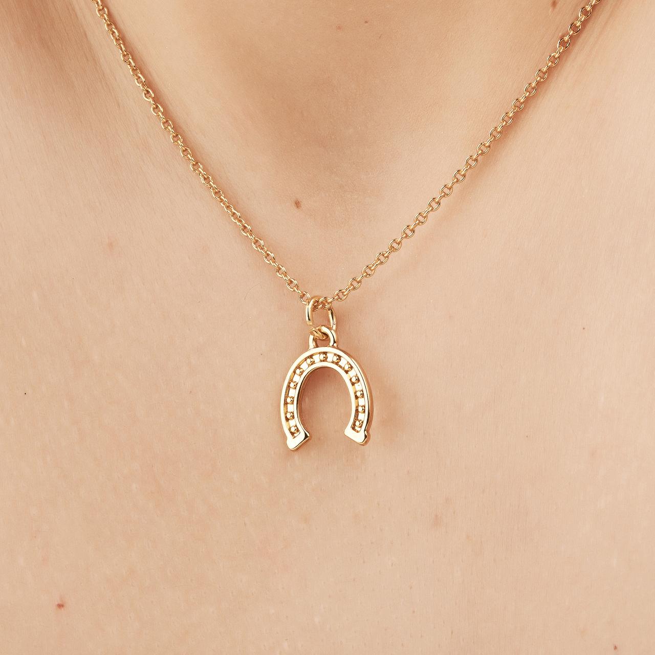 Pingente da Sorte Ferradura Dourado