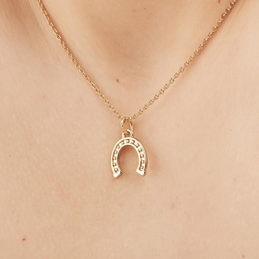 Pingente da Sorte Ferradura Dourado