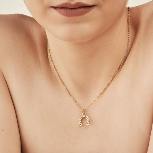 Pingente da Sorte Ferradura Dourado