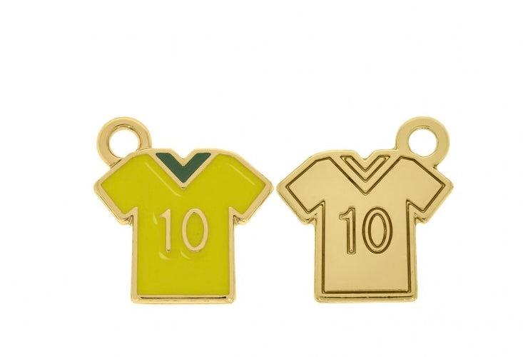 Pingente Brasil Camisa 10 Dourado