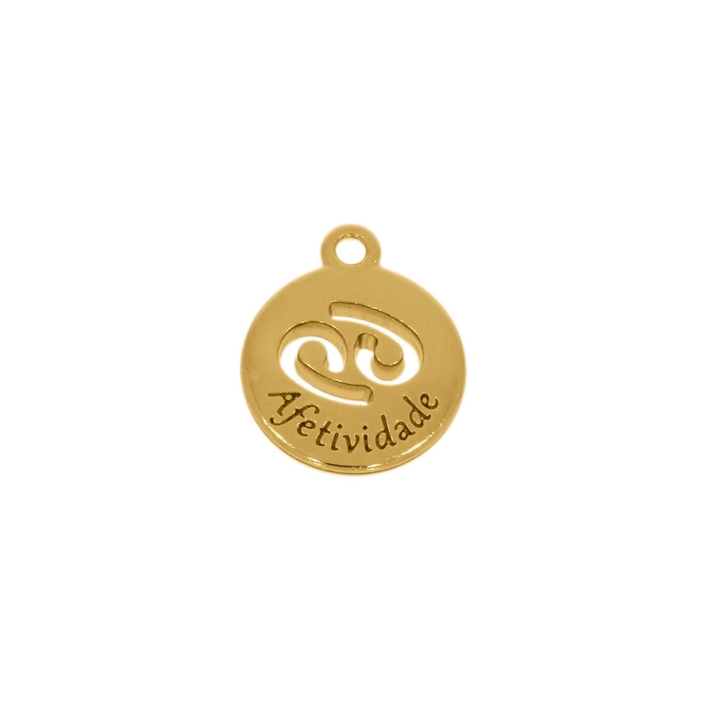 Pingente Signo Câncer Dourado
