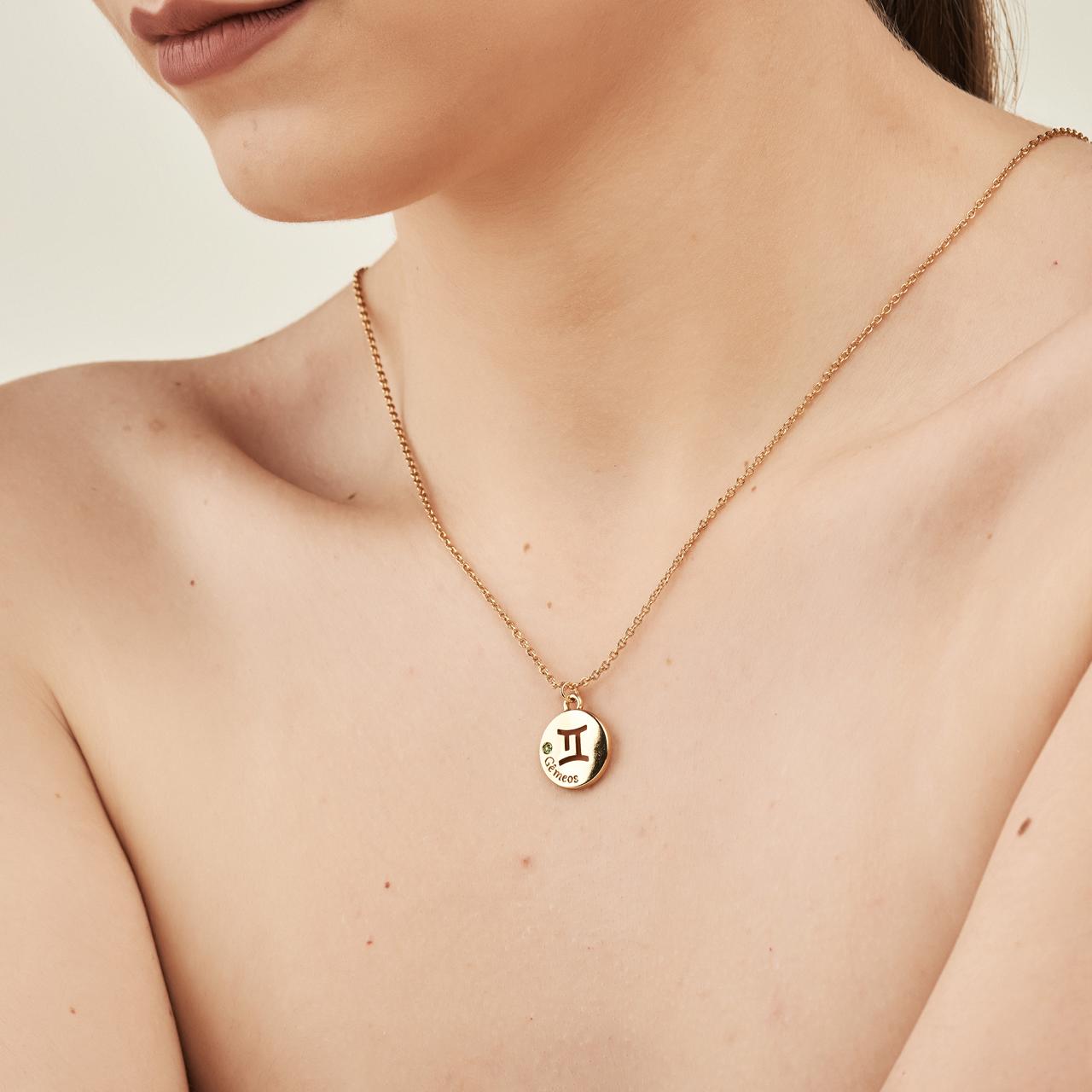 Pingente Signo Gêmeos Dourado