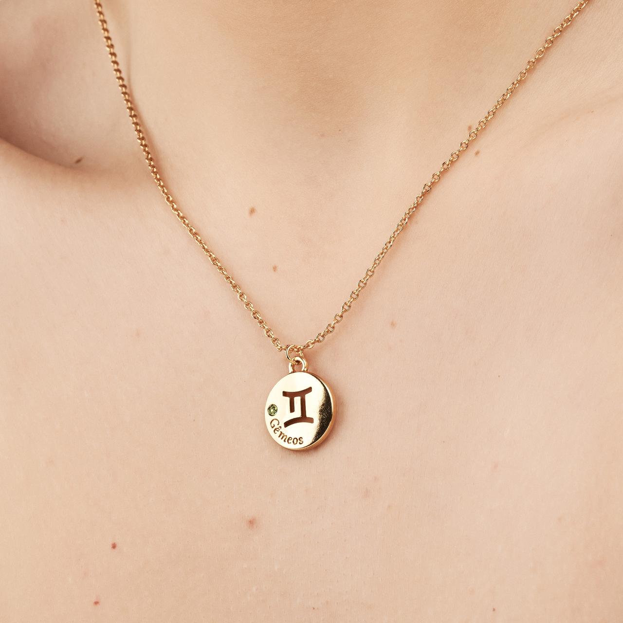 Pingente Signo Gêmeos Dourado