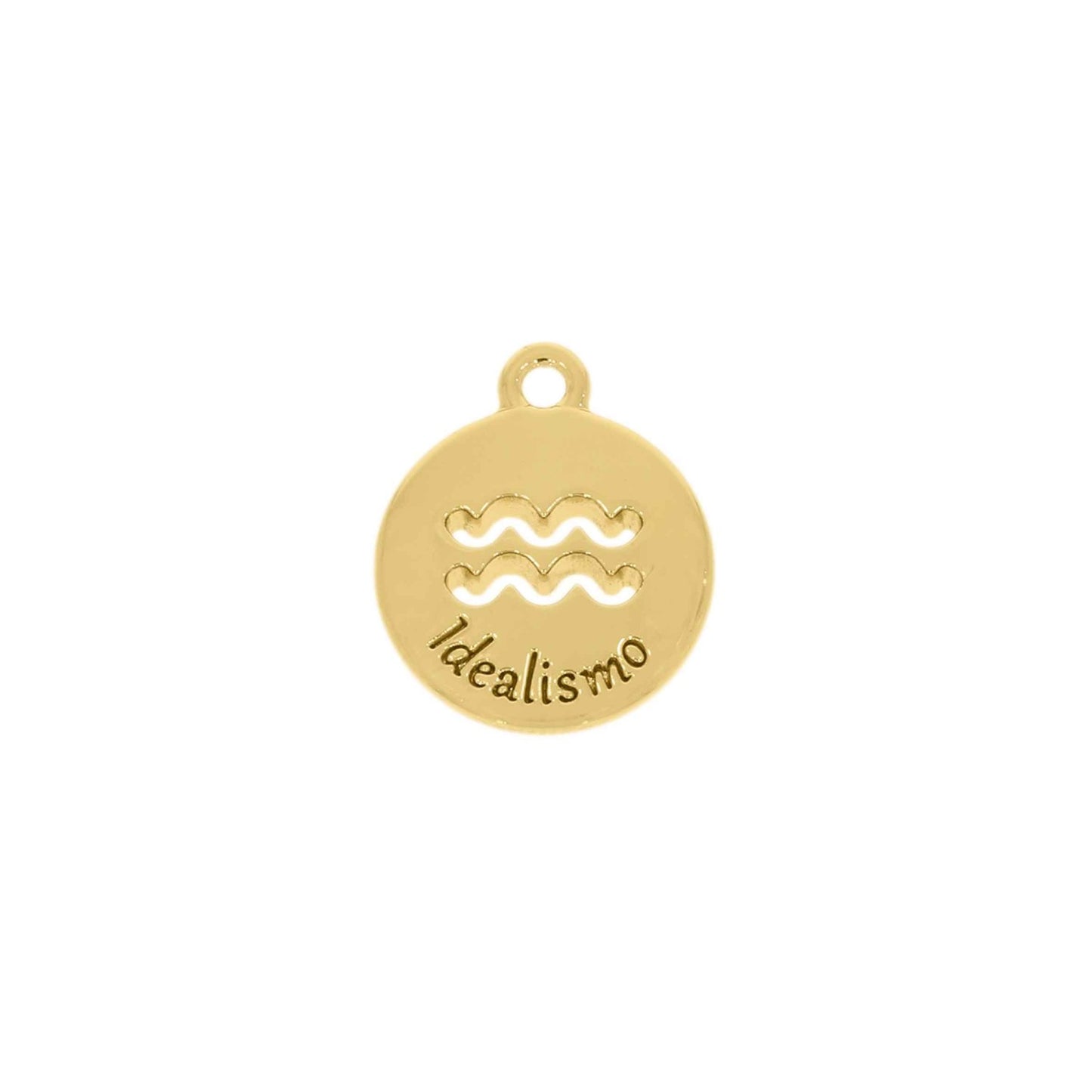 Pingente Signo Aquário Dourado