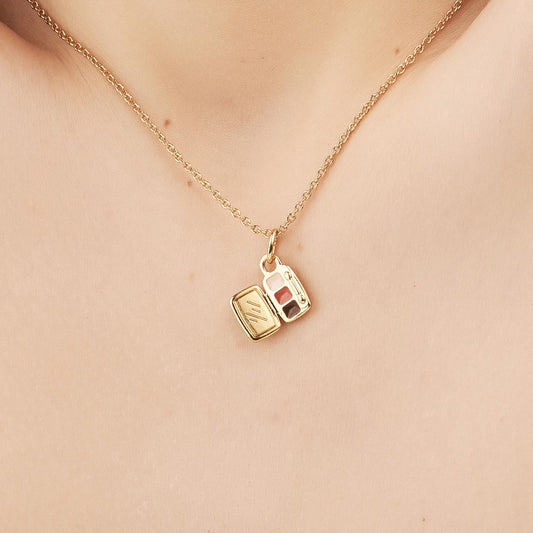 Pingente Estojo Sombras Dourado