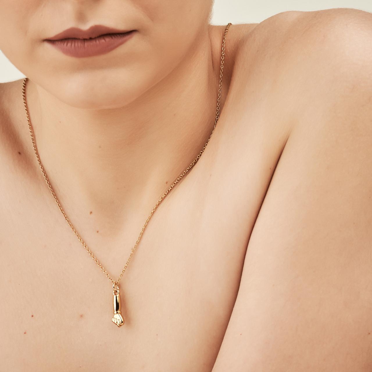 Pingente da Sorte Figa Dourado