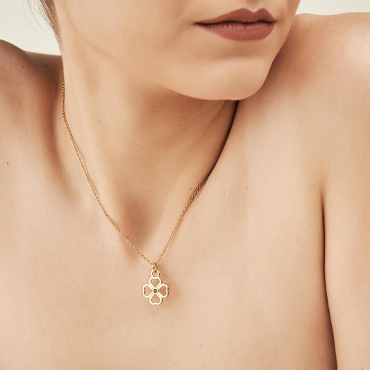 Pingente da Sorte Trevo Dourado