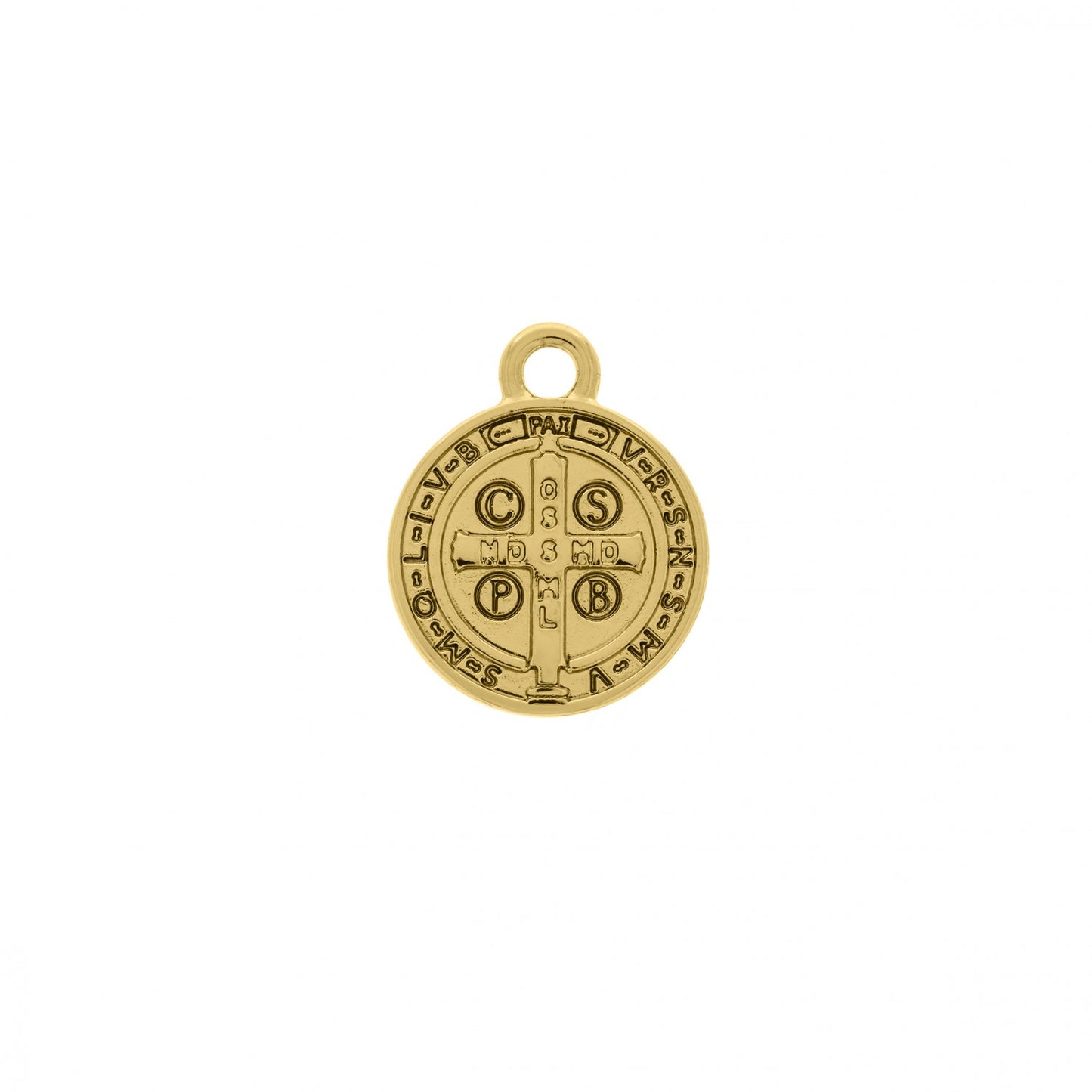 Pingente Medalha São Bento Dourada