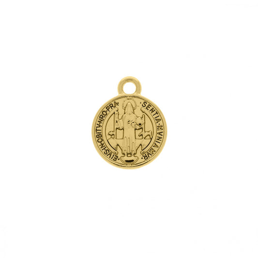 Pingente Medalha São Bento Dourada