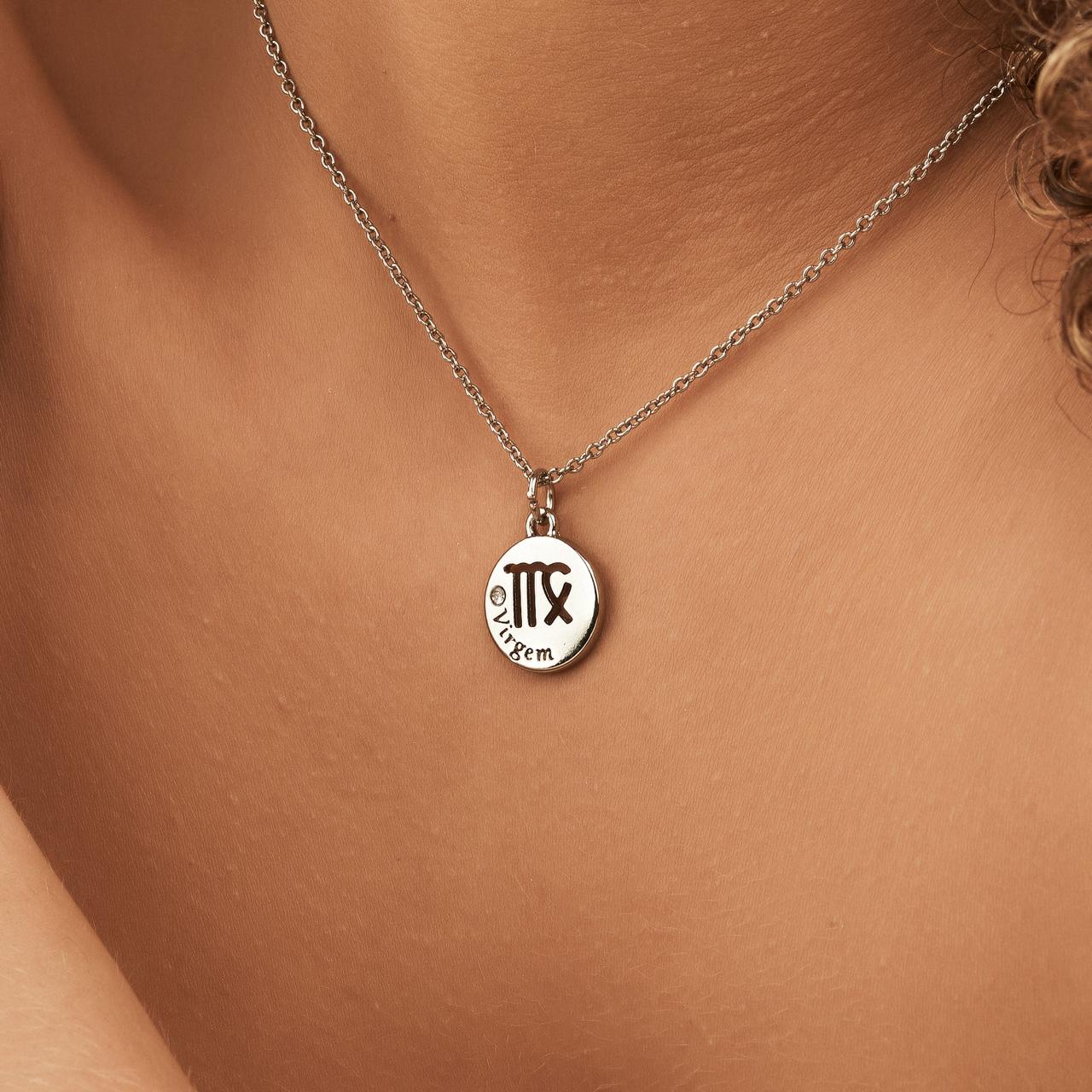 Pingente Signo Virgem Prata