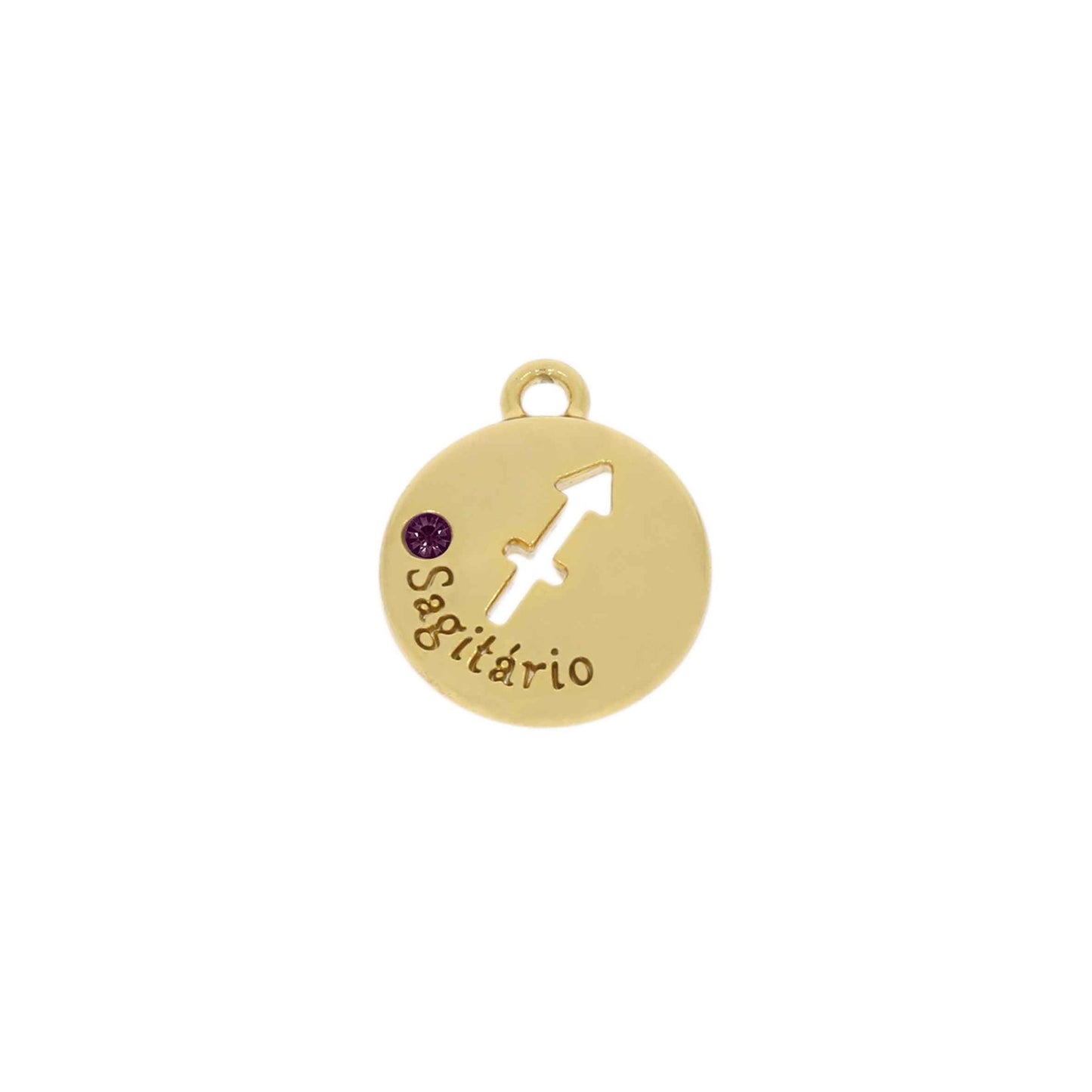 Pingente Signo Sagitário Dourado