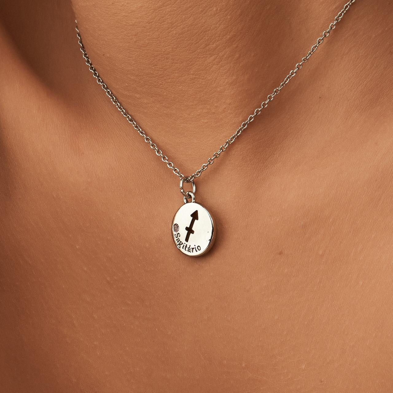 Pingente Signo Sagitário Prata