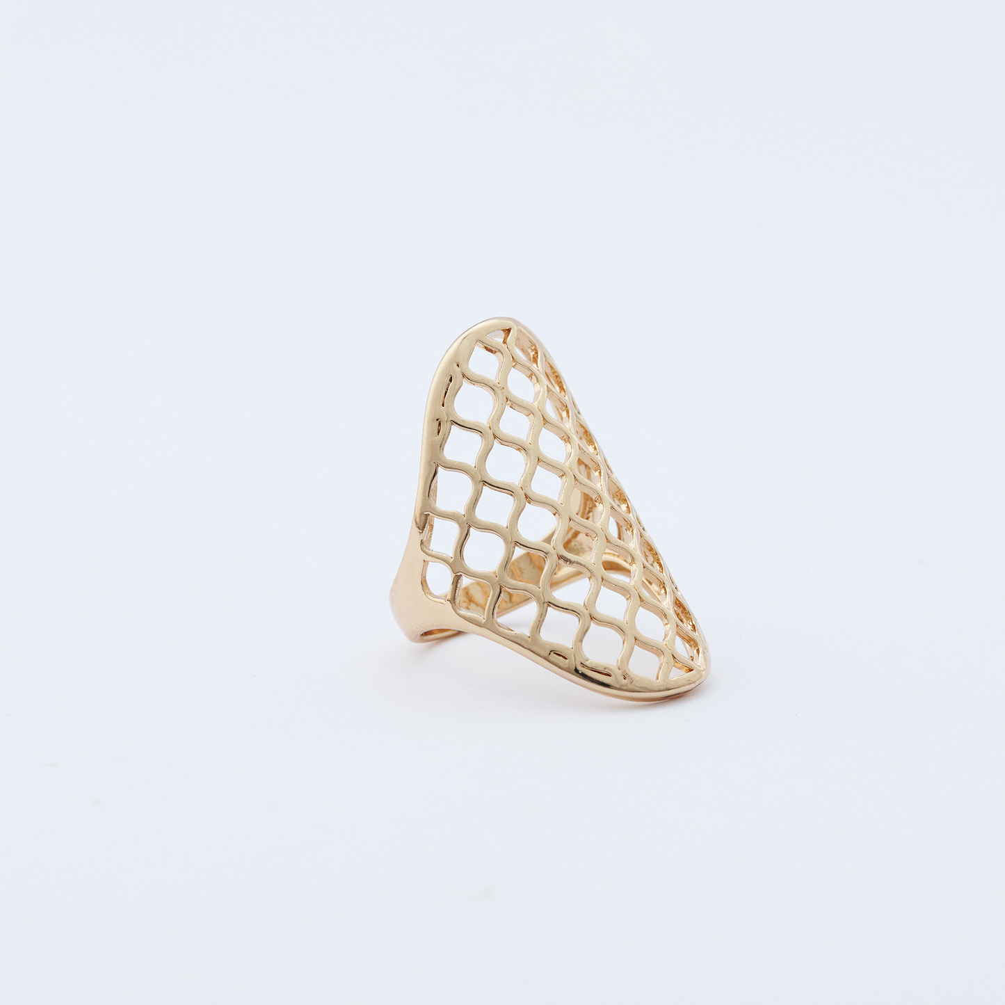 Anel Colmeia Dourado