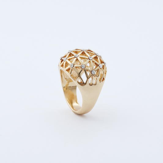 Anel Estrelar Dourado