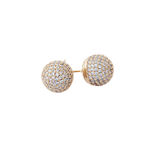 Brinco Esfera Luz Dourada