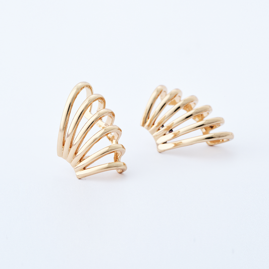Brinco Leque Dourado