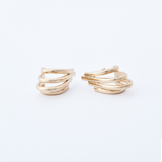 Brinco Toque Triplo Dourado