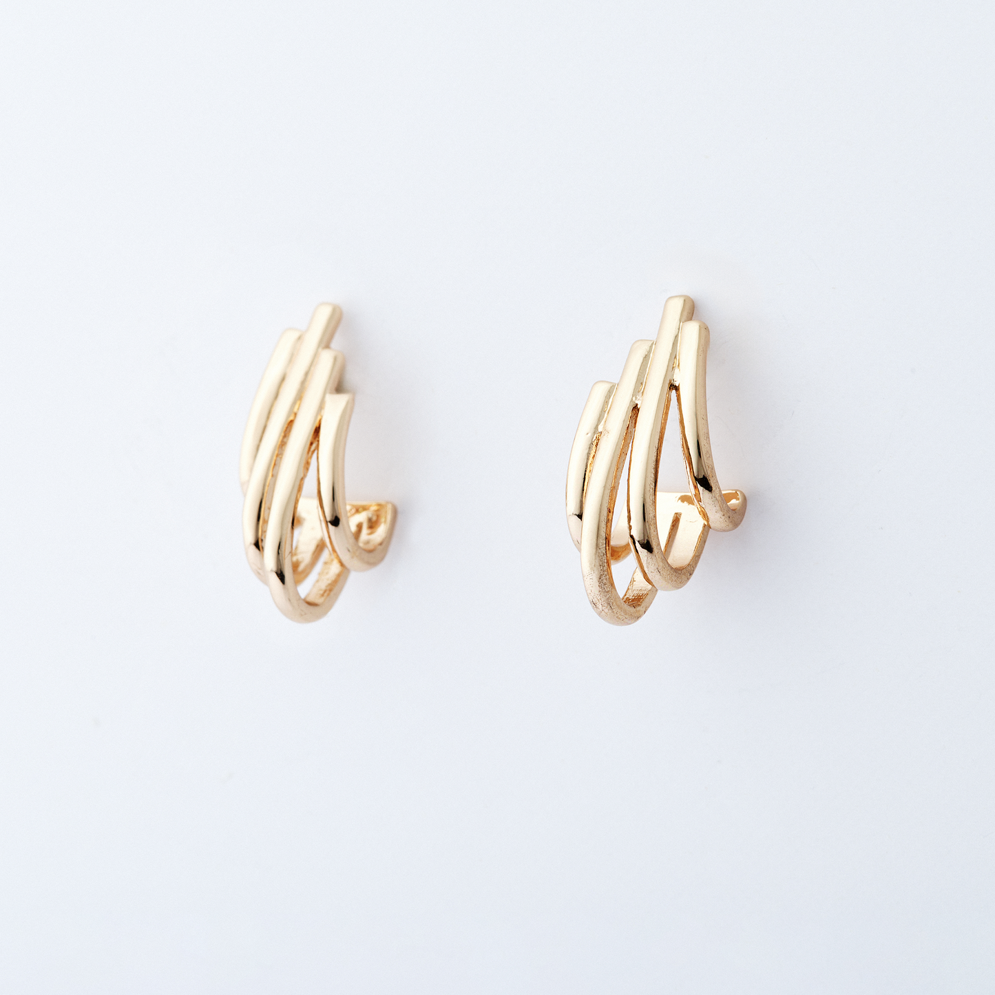 Brinco Toque Triplo Dourado