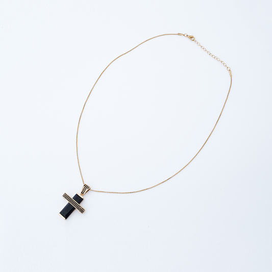 Colar Horizonte Dourado Preto