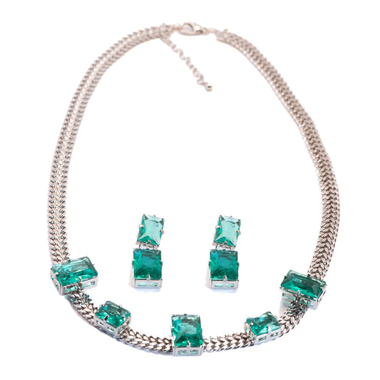 Conjunto Aurora Prata Verde