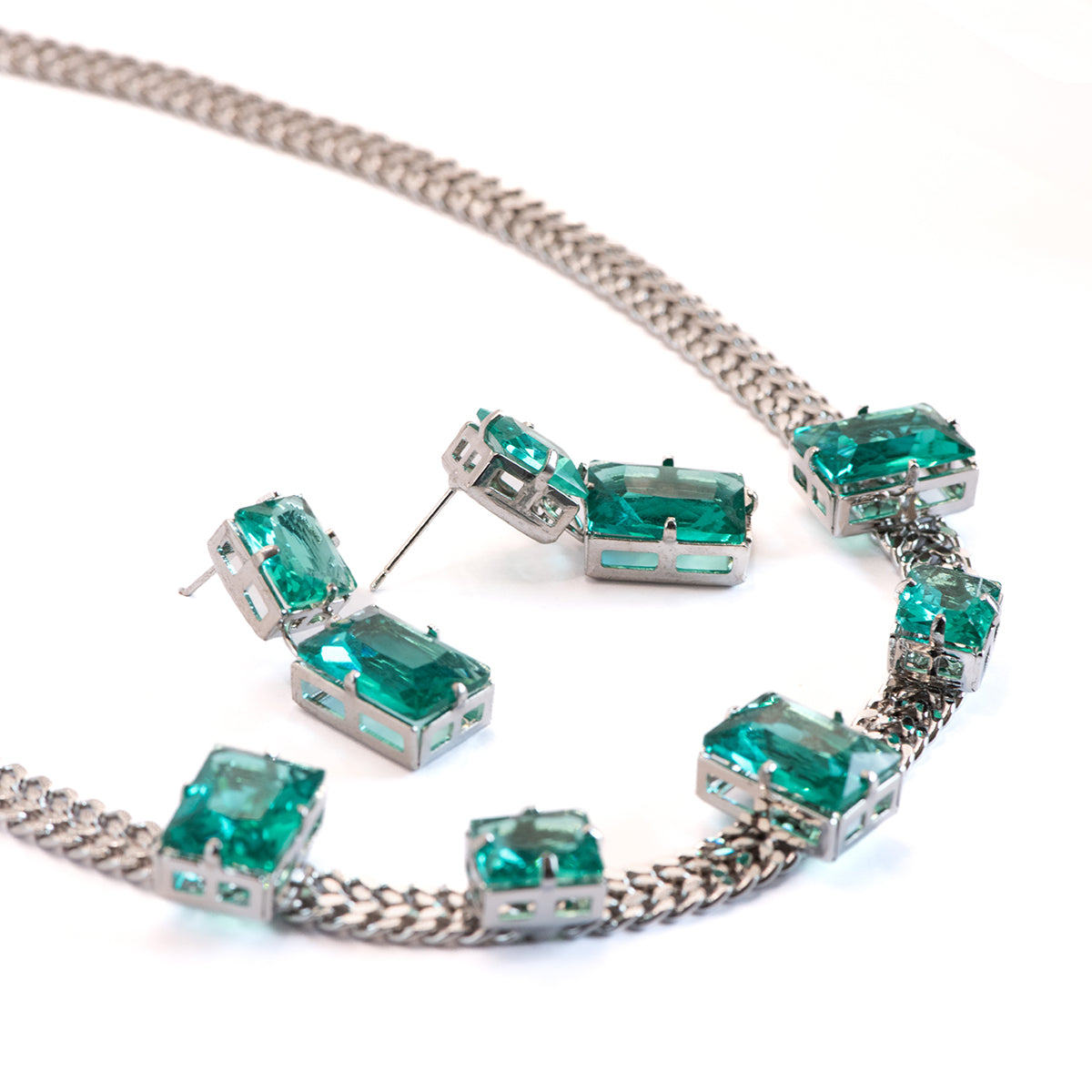 Conjunto Aurora Prata Verde