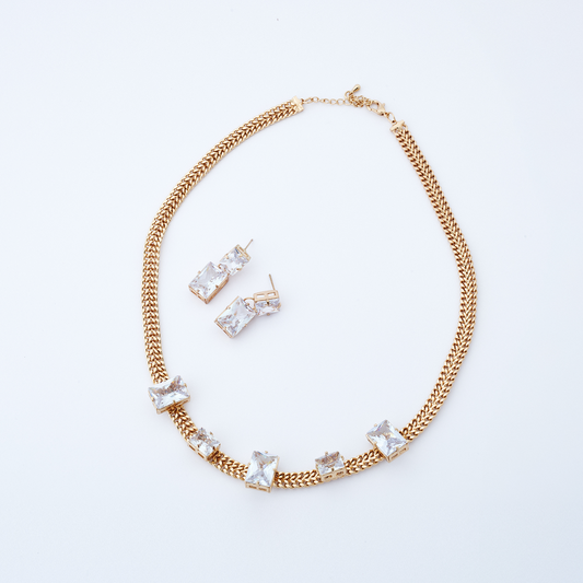 Conjunto Aurora Dourado Transparente