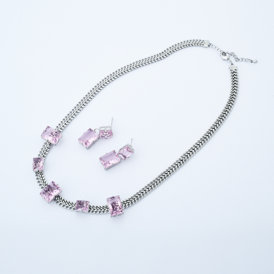 Conjunto Aurora Prata Rosa