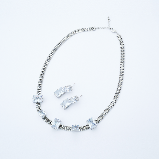 Conjunto Aurora Prata Transparente