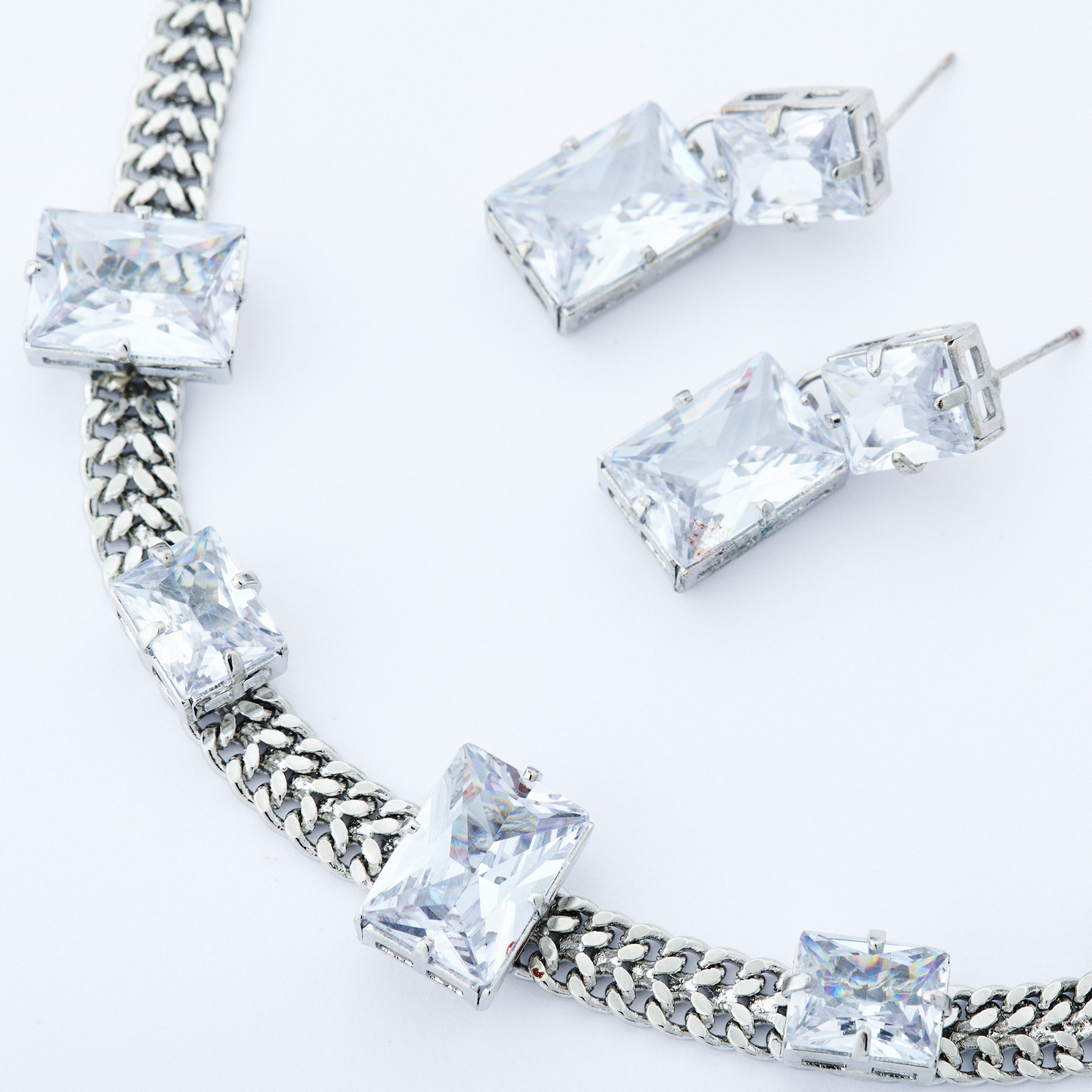 Conjunto Aurora Prata Transparente