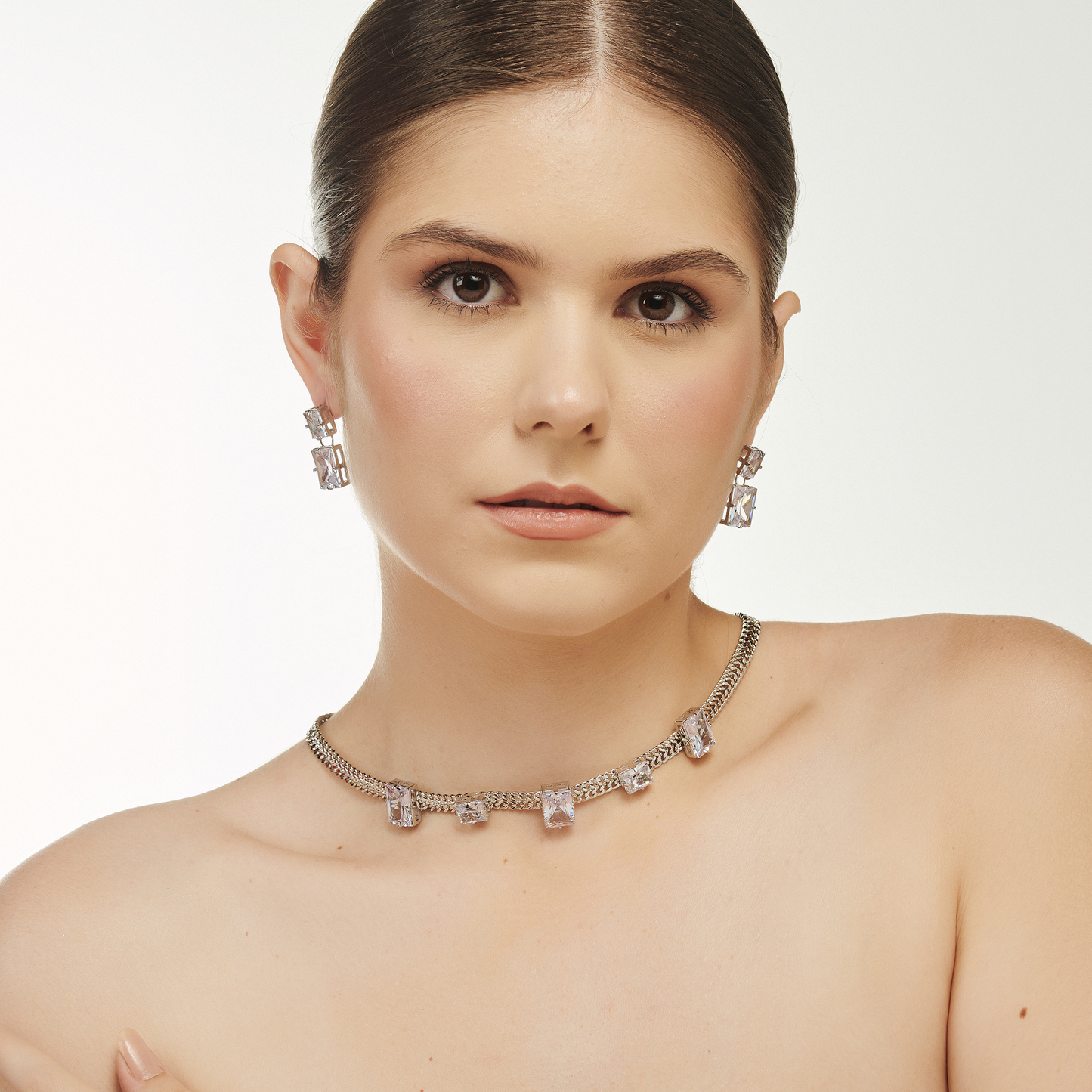 Conjunto Aurora Prata Transparente