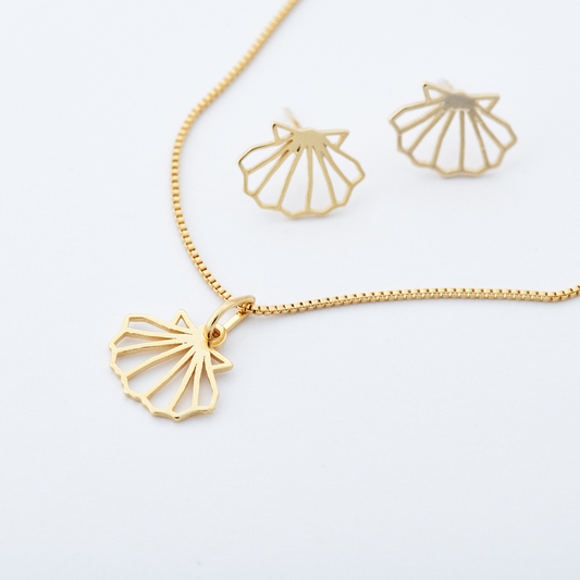 Conjunto Concha Dourado