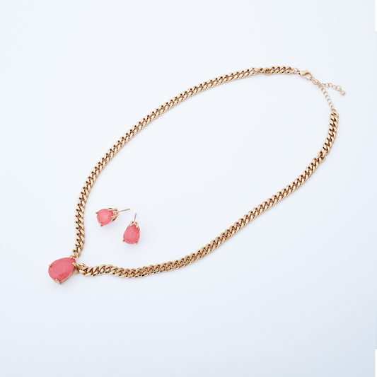 Conjunto Gota Dourada Rosé